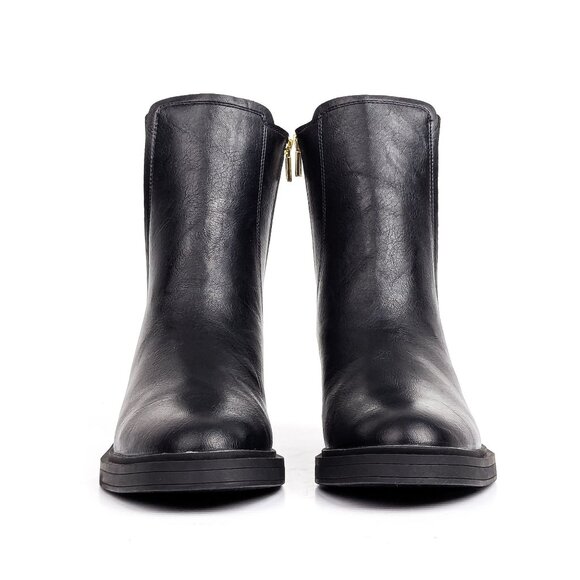 Kenneth Cole Women Anabelle Black Faux Leather Dress Office Chelsea Boots sz 12 - Picture 2 of 7